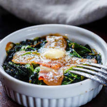 Stir-fried spinach and garlic