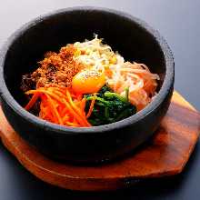 Stone grilled bibimbap