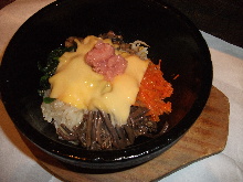 Stone grilled bibimbap