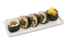 Hand rolled sushi