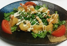 Stir-fried shrimp with mayonnaise