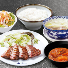 Beef tongue set meal