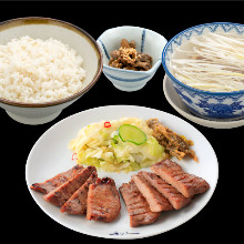 Beef tongue set meal