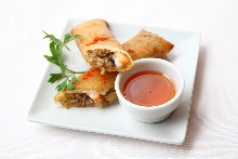 Fried spring roll of shrimp