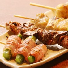 Assorted grilled chicken skewers, 5 kinds