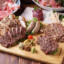 Charcoal grilled meat