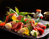 Assorted sashimi