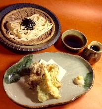 Tempura zaru buckwheat noodles