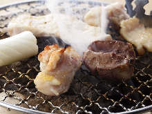 Charcoal grilled meat