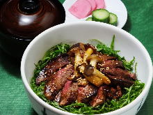 Steak rice bowl