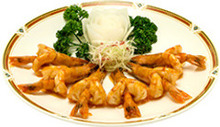 Stir-fried shrimp in chili sauce