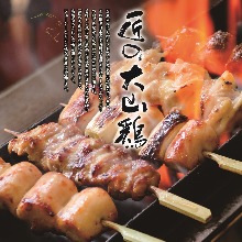 Assorted grilled skewers