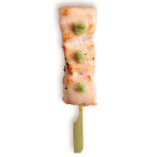 Chicken tenderloin skewer with wasabi