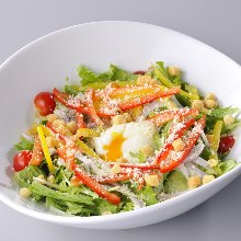 Caesar salad with slow-poached egg