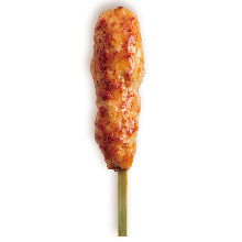 Tare-grilled chicken meatball skewer