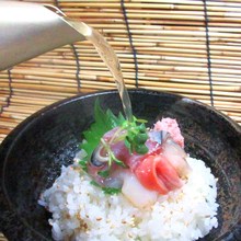 Kaisen chazuke (seafood and rice with tea)