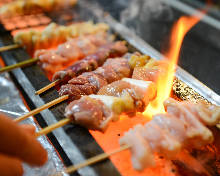 Assorted grilled chicken skewers, 5 kinds