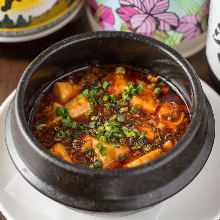 Spicy tofu and ground meat