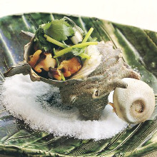 Grilled turban shell