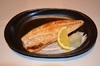 Mackerel broiled with salt