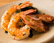 Salted and grilled shrimp