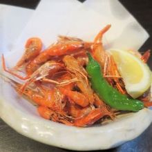 Shrimp deep-fried without batter