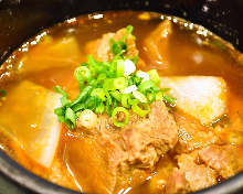 Simmered beef tongue 
