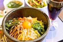 Stone grilled bibimbap