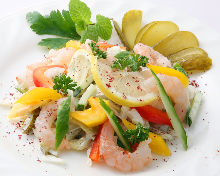 Shrimp and vegetable salad