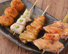 Assorted grilled skewers