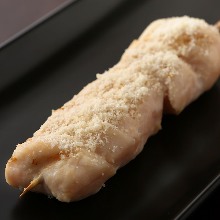 Chicken tenderloin skewer with wasabi