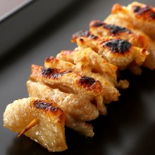 Chicken skin skewer