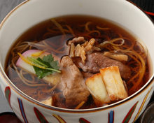 Buckwheat noodles with roasted duck