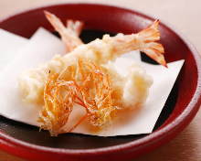 Live shrimp tempura