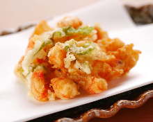 Mixed tempura of shrimp