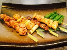 Assorted grilled skewers, 5 kinds