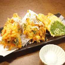 Mixed whitebait tempura