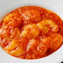 Stir-fried shrimp in chili sauce