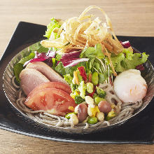 Soba (buckwheat noodles) salad
