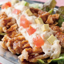 Fried chicken with tartar sauce