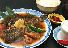 Stewed flounder
