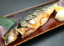 Salted and grilled mackerel