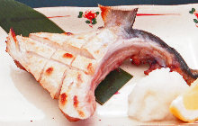 Grilled fish gill area