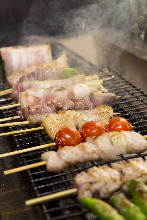 Assorted grilled skewers