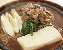 Simmered meat and tofu