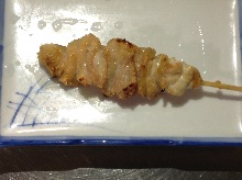 Chicken skin skewer