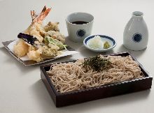 Tempura zaru buckwheat noodles