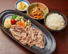Beef shabu-shabu set meal