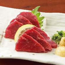 Horse meat sashimi