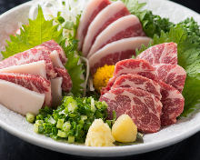 Assorted edible horse meat Assorted edible horse meat